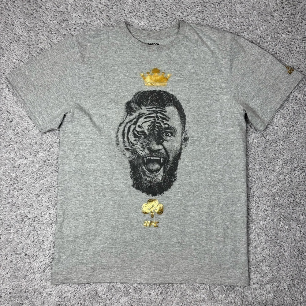Reebok Shirt Mens Medium Connor McGregor UFC MMA Fighter Tiger Crown Irish Pride